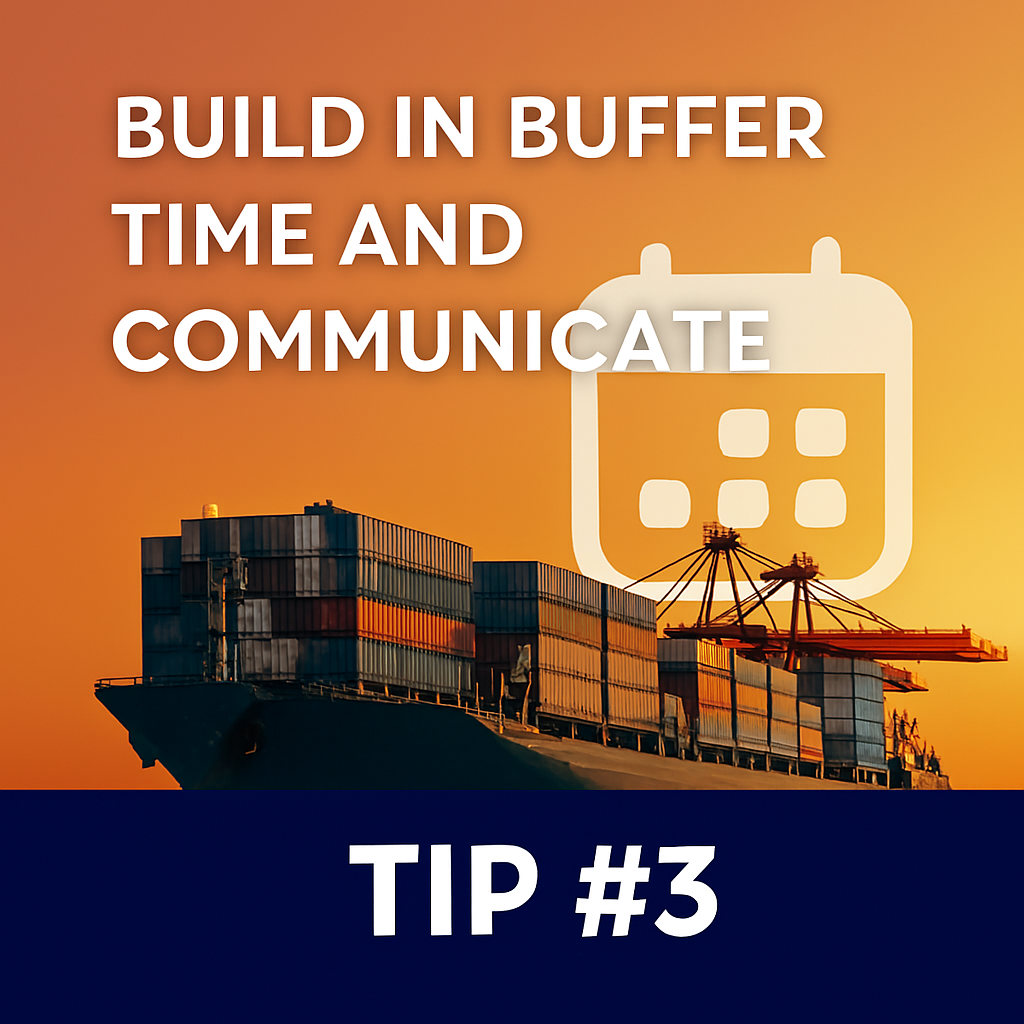 build in buffer time and communicate