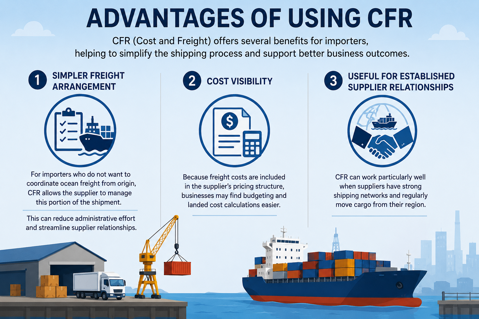 Infographic advantages of CFR shipping infographic advantages of CFR shipping